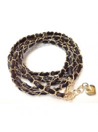 BROWN/GOLD ITALIAN LEATHER WRAP